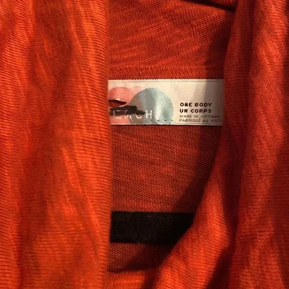 Free People Beach women’s top - one size - one body cowl neck - orange - Picture 2 of 5